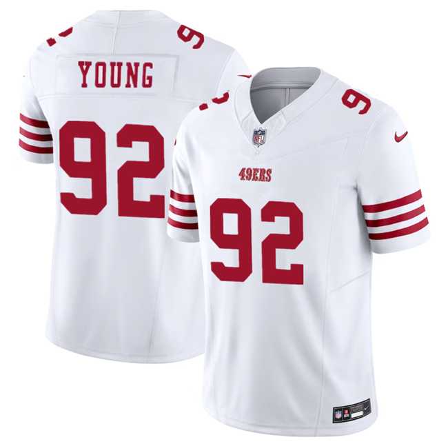 Men & Women & Youth San Francisco 49ers #92 Chase Young White 2023 F.U.S.E. Limited Jersey->->